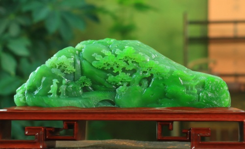 作品：碧玉·山水意境·摆件