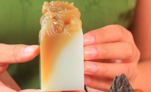 作品：糖白·龙凤呈祥·印章